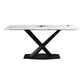 Rectangle Traditional Luxury Dining Table Sintered Stone Table with Black Metal Pedestal Base White Without Chairs Clearhalo ' dining_table' 'Dining Tables & Seating' 'Dining Tables' 'furn' 'furn_dining_table' 'Furniture' 'furniture_dining_table' 'Kitchen & Dining Furniture' 'kitchen&dining_furn' 'kitchen' 'kitchen_dining_table' 4246855