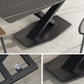 Rectangle Traditional Luxury Dining Table Sintered Stone Table with Black Metal Pedestal Base Clearhalo ' dining_table' 'Dining Tables & Seating' 'Dining Tables' 'furn' 'furn_dining_table' 'Furniture' 'furniture_dining_table' 'Kitchen & Dining Furniture' 'kitchen&dining_furn' 'kitchen' 'kitchen_dining_table' 4246858