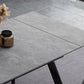 Rectangle Industrial Dining Table Extendable Sintered Stone Table with 4 Black Legs Clearhalo ' dining_table' 'Dining Tables & Seating' 'Dining Tables' 'furn' 'furn_dining_table' 'Furniture' 'furniture_dining_table' 'Kitchen & Dining Furniture' 'kitchen&dining_furn' 'kitchen' 'kitchen_dining_table' 4246891