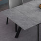 Rectangle Industrial Dining Table Extendable Sintered Stone Table with 4 Black Legs Clearhalo ' dining_table' 'Dining Tables & Seating' 'Dining Tables' 'furn' 'furn_dining_table' 'Furniture' 'furniture_dining_table' 'Kitchen & Dining Furniture' 'kitchen&dining_furn' 'kitchen' 'kitchen_dining_table' 4246892