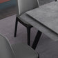 Rectangle Industrial Dining Table Extendable Sintered Stone Table with 4 Black Legs Clearhalo ' dining_table' 'Dining Tables & Seating' 'Dining Tables' 'furn' 'furn_dining_table' 'Furniture' 'furniture_dining_table' 'Kitchen & Dining Furniture' 'kitchen&dining_furn' 'kitchen' 'kitchen_dining_table' 4246893