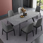 Rectangle Industrial Dining Table Extendable Sintered Stone Table with 4 Black Legs Clearhalo ' dining_table' 'Dining Tables & Seating' 'Dining Tables' 'furn' 'furn_dining_table' 'Furniture' 'furniture_dining_table' 'Kitchen & Dining Furniture' 'kitchen&dining_furn' 'kitchen' 'kitchen_dining_table' 4246898