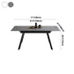 Rectangle Industrial Dining Table Extendable Sintered Stone Table with 4 Black Legs Clearhalo ' dining_table' 'Dining Tables & Seating' 'Dining Tables' 'furn' 'furn_dining_table' 'Furniture' 'furniture_dining_table' 'Kitchen & Dining Furniture' 'kitchen&dining_furn' 'kitchen' 'kitchen_dining_table' 4246900