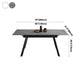Rectangle Industrial Dining Table Extendable Sintered Stone Table with 4 Black Legs Clearhalo ' dining_table' 'Dining Tables & Seating' 'Dining Tables' 'furn' 'furn_dining_table' 'Furniture' 'furniture_dining_table' 'Kitchen & Dining Furniture' 'kitchen&dining_furn' 'kitchen' 'kitchen_dining_table' 4246901