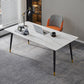 Rectangle Traditional Luxury Table Sintered Stone Table with 4 Black Legs Clearhalo ' dining_table' 'Dining Tables & Seating' 'Dining Tables' 'furn' 'furn_dining_table' 'Furniture' 'furniture_dining_table' 'Kitchen & Dining Furniture' 'kitchen&dining_furn' 'kitchen' 'kitchen_dining_table' 4246905