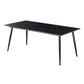 Rectangle Traditional Luxury Table Sintered Stone Table with 4 Black Legs Black Without Chairs Clearhalo ' dining_table' 'Dining Tables & Seating' 'Dining Tables' 'furn' 'furn_dining_table' 'Furniture' 'furniture_dining_table' 'Kitchen & Dining Furniture' 'kitchen&dining_furn' 'kitchen' 'kitchen_dining_table' 4246908