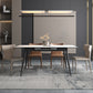 Rectangle Extendable Industrial Dining Table White Sintered Stone Table with 4 Black Legs Clearhalo ' dining_table' 'Dining Tables & Seating' 'Dining Tables' 'furn' 'furn_dining_table' 'Furniture' 'furniture_dining_table' 'Kitchen & Dining Furniture' 'kitchen&dining_furn' 'kitchen' 'kitchen_dining_table' 4246949