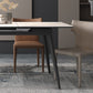 Rectangle Extendable Industrial Dining Table White Sintered Stone Table with 4 Black Legs Clearhalo ' dining_table' 'Dining Tables & Seating' 'Dining Tables' 'furn' 'furn_dining_table' 'Furniture' 'furniture_dining_table' 'Kitchen & Dining Furniture' 'kitchen&dining_furn' 'kitchen' 'kitchen_dining_table' 4246954