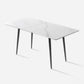Rectangle Extendable Industrial Dining Table White Sintered Stone Table with 4 Black Legs Clearhalo ' dining_table' 'Dining Tables & Seating' 'Dining Tables' 'furn' 'furn_dining_table' 'Furniture' 'furniture_dining_table' 'Kitchen & Dining Furniture' 'kitchen&dining_furn' 'kitchen' 'kitchen_dining_table' 4246955