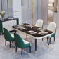 Rectangle Traditional Luxury Dining Table 4 Black Solid Wood Legs Table for Dining Room Clearhalo ' dining_table' 'Dining Tables & Seating' 'Dining Tables' 'furn' 'furn_dining_table' 'Furniture' 'furniture_dining_table' 'Kitchen & Dining Furniture' 'kitchen&dining_furn' 'kitchen' 'kitchen_dining_table' 4246960