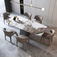 Traditional Rectangle Luxury Dining Table White Sintered Stone Table with Metal Pedestal Base Clearhalo ' dining_table' 'Dining Tables & Seating' 'Dining Tables' 'furn' 'furn_dining_table' 'Furniture' 'furniture_dining_table' 'Kitchen & Dining Furniture' 'kitchen&dining_furn' 'kitchen' 'kitchen_dining_table' 4247003