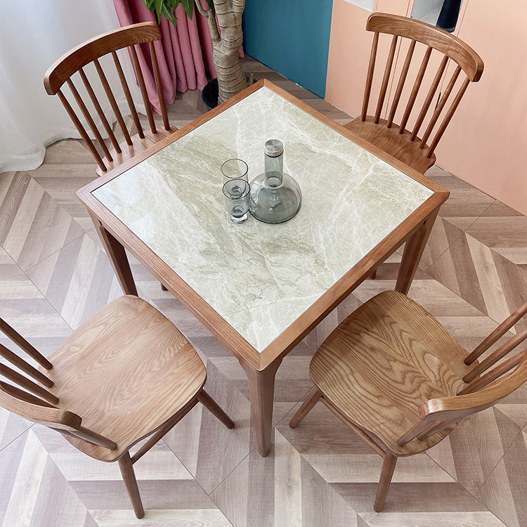 Industrial Gray Sintered Stone Table Standard Kitchen Dining Table with 4 Legs Base Clearhalo ' dining_table' 'Dining Tables & Seating' 'Dining Tables' 'furn' 'furn_dining_table' 'Furniture' 'furniture_dining_table' 'Kitchen & Dining Furniture' 'kitchen&dining_furn' 'kitchen' 'kitchen_dining_table' 4247008