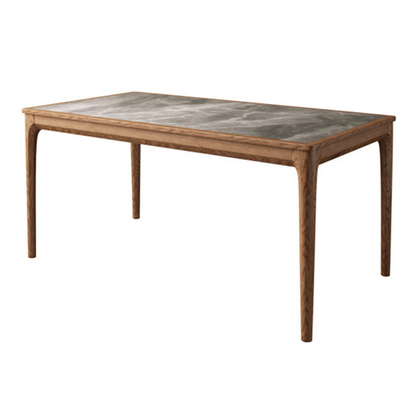 Industrial Gray Sintered Stone Table Standard Kitchen Dining Table with 4 Legs Base 51.2"L x 31.5"W x 29.5"H Without Chairs Clearhalo ' dining_table' 'Dining Tables & Seating' 'Dining Tables' 'furn' 'furn_dining_table' 'Furniture' 'furniture_dining_table' 'Kitchen & Dining Furniture' 'kitchen&dining_furn' 'kitchen' 'kitchen_dining_table' 4247015