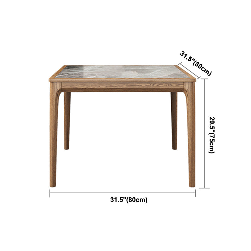 Industrial Gray Sintered Stone Table Standard Kitchen Dining Table with 4 Legs Base Clearhalo ' dining_table' 'Dining Tables & Seating' 'Dining Tables' 'furn' 'furn_dining_table' 'Furniture' 'furniture_dining_table' 'Kitchen & Dining Furniture' 'kitchen&dining_furn' 'kitchen' 'kitchen_dining_table' 4247020