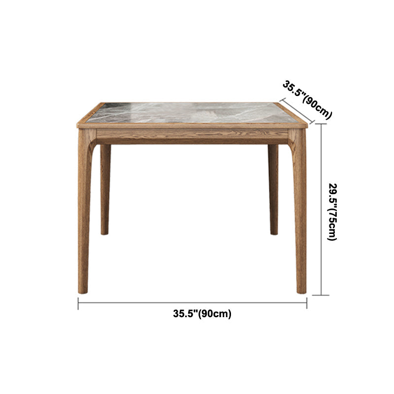Industrial Gray Sintered Stone Table Standard Kitchen Dining Table with 4 Legs Base Clearhalo ' dining_table' 'Dining Tables & Seating' 'Dining Tables' 'furn' 'furn_dining_table' 'Furniture' 'furniture_dining_table' 'Kitchen & Dining Furniture' 'kitchen&dining_furn' 'kitchen' 'kitchen_dining_table' 4247021