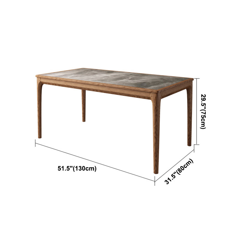 Industrial Gray Sintered Stone Table Standard Kitchen Dining Table with 4 Legs Base Clearhalo ' dining_table' 'Dining Tables & Seating' 'Dining Tables' 'furn' 'furn_dining_table' 'Furniture' 'furniture_dining_table' 'Kitchen & Dining Furniture' 'kitchen&dining_furn' 'kitchen' 'kitchen_dining_table' 4247022