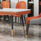 Rectangle Traditional Luxury Dining Table 4 Black Metal Legs Table for Dining Room Clearhalo ' dining_table' 'Dining Tables & Seating' 'Dining Tables' 'furn' 'furn_dining_table' 'Furniture' 'furniture_dining_table' 'Kitchen & Dining Furniture' 'kitchen&dining_furn' 'kitchen' 'kitchen_dining_table' 4247028