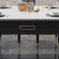 Round Dining Site Table Traditional Luxury Dinner Room Furniture with Drop-Leaf Clearhalo ' dining_table' 'Dining Tables & Seating' 'Dining Tables' 'furn' 'furn_dining_table' 'Furniture' 'furniture_dining_table' 'Kitchen & Dining Furniture' 'kitchen&dining_furn' 'kitchen' 'kitchen_dining_table' 4247046