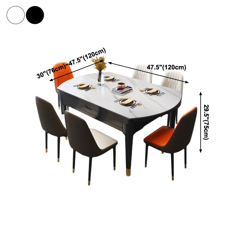 Round Dining Site Table Traditional Luxury Dinner Room Furniture with Drop-Leaf Clearhalo ' dining_table' 'Dining Tables & Seating' 'Dining Tables' 'furn' 'furn_dining_table' 'Furniture' 'furniture_dining_table' 'Kitchen & Dining Furniture' 'kitchen&dining_furn' 'kitchen' 'kitchen_dining_table' 4247051