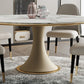 Traditional Round Luxury Dining Table White Sintered Stone Table with White Pedestal Base Clearhalo ' dining_table' 'Dining Tables & Seating' 'Dining Tables' 'furn' 'furn_dining_table' 'Furniture' 'furniture_dining_table' 'Kitchen & Dining Furniture' 'kitchen&dining_furn' 'kitchen' 'kitchen_dining_table' 4247058