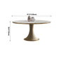 Traditional Round Luxury Dining Table White Sintered Stone Table with White Pedestal Base Clearhalo ' dining_table' 'Dining Tables & Seating' 'Dining Tables' 'furn' 'furn_dining_table' 'Furniture' 'furniture_dining_table' 'Kitchen & Dining Furniture' 'kitchen&dining_furn' 'kitchen' 'kitchen_dining_table' 4247062