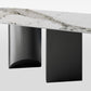 Industrial Standard Rectangle Shape Table Gray Sintered Stone Dining Table for Kitchen Clearhalo ' dining_table' 'Dining Tables & Seating' 'Dining Tables' 'furn' 'furn_dining_table' 'Furniture' 'furniture_dining_table' 'Kitchen & Dining Furniture' 'kitchen&dining_furn' 'kitchen' 'kitchen_dining_table' 4247071