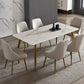Traditional Luxury Rectangle Dining Table White Sintered Stone Table with 4 Gold Legs Clearhalo ' dining_table' 'Dining Tables & Seating' 'Dining Tables' 'furn' 'furn_dining_table' 'Furniture' 'furniture_dining_table' 'Kitchen & Dining Furniture' 'kitchen&dining_furn' 'kitchen' 'kitchen_dining_table' 4247106