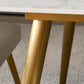 Traditional Luxury Rectangle Dining Table White Sintered Stone Table with 4 Gold Legs Clearhalo ' dining_table' 'Dining Tables & Seating' 'Dining Tables' 'furn' 'furn_dining_table' 'Furniture' 'furniture_dining_table' 'Kitchen & Dining Furniture' 'kitchen&dining_furn' 'kitchen' 'kitchen_dining_table' 4247110