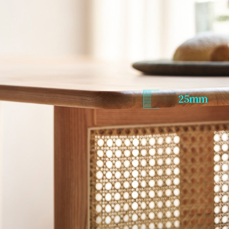Rectangle Ash Wood Table for Restaurant Modern Dining Table with Double Pedestal Clearhalo ' dining_table' 'Dining Tables & Seating' 'Dining Tables' 'furn' 'furn_dining_table' 'Furniture' 'furniture_dining_table' 'Kitchen & Dining Furniture' 'kitchen&dining_furn' 'kitchen' 'kitchen_dining_table' 4247139
