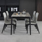 Rectangle 4 Legs Industrial Table Grey Tone Fixed Table of Sintered Stone Clearhalo ' dining_table' 'Dining Tables & Seating' 'Dining Tables' 'furn' 'furn_dining_table' 'Furniture' 'furniture_dining_table' 'Kitchen & Dining Furniture' 'kitchen&dining_furn' 'kitchen' 'kitchen_dining_table' 4247150