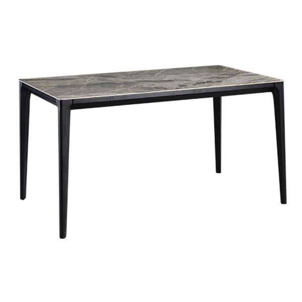 Rectangle 4 Legs Industrial Table Grey Tone Fixed Table of Sintered Stone Without Chairs Clearhalo ' dining_table' 'Dining Tables & Seating' 'Dining Tables' 'furn' 'furn_dining_table' 'Furniture' 'furniture_dining_table' 'Kitchen & Dining Furniture' 'kitchen&dining_furn' 'kitchen' 'kitchen_dining_table' 4247152