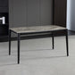 Rectangle 4 Legs Industrial Table Grey Tone Fixed Table of Sintered Stone Clearhalo ' dining_table' 'Dining Tables & Seating' 'Dining Tables' 'furn' 'furn_dining_table' 'Furniture' 'furniture_dining_table' 'Kitchen & Dining Furniture' 'kitchen&dining_furn' 'kitchen' 'kitchen_dining_table' 4247155