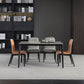 Rectangle 4 Legs Industrial Table Grey Tone Fixed Table of Sintered Stone Clearhalo ' dining_table' 'Dining Tables & Seating' 'Dining Tables' 'furn' 'furn_dining_table' 'Furniture' 'furniture_dining_table' 'Kitchen & Dining Furniture' 'kitchen&dining_furn' 'kitchen' 'kitchen_dining_table' 4247157