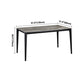 Rectangle 4 Legs Industrial Table Grey Tone Fixed Table of Sintered Stone Clearhalo ' dining_table' 'Dining Tables & Seating' 'Dining Tables' 'furn' 'furn_dining_table' 'Furniture' 'furniture_dining_table' 'Kitchen & Dining Furniture' 'kitchen&dining_furn' 'kitchen' 'kitchen_dining_table' 4247159