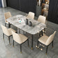 Rectangle Luxury Dining Table Grey Tone Fixed Table of Sintered Stone Clearhalo ' dining_table' 'Dining Tables & Seating' 'Dining Tables' 'furn' 'furn_dining_table' 'Furniture' 'furniture_dining_table' 'Kitchen & Dining Furniture' 'kitchen&dining_furn' 'kitchen' 'kitchen_dining_table' 4247177