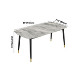 Rectangle Luxury Dining Table Grey Tone Fixed Table of Sintered Stone Clearhalo ' dining_table' 'Dining Tables & Seating' 'Dining Tables' 'furn' 'furn_dining_table' 'Furniture' 'furniture_dining_table' 'Kitchen & Dining Furniture' 'kitchen&dining_furn' 'kitchen' 'kitchen_dining_table' 4247188