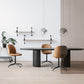 Oval Double Pedestal Dining Table Contemporary Style Solid Wood Furniture Clearhalo ' dining_table' 'Dining Tables & Seating' 'Dining Tables' 'furn' 'furn_dining_table' 'Furniture' 'furniture_dining_table' 'Kitchen & Dining Furniture' 'kitchen&dining_furn' 'kitchen' 'kitchen_dining_table' 4247191