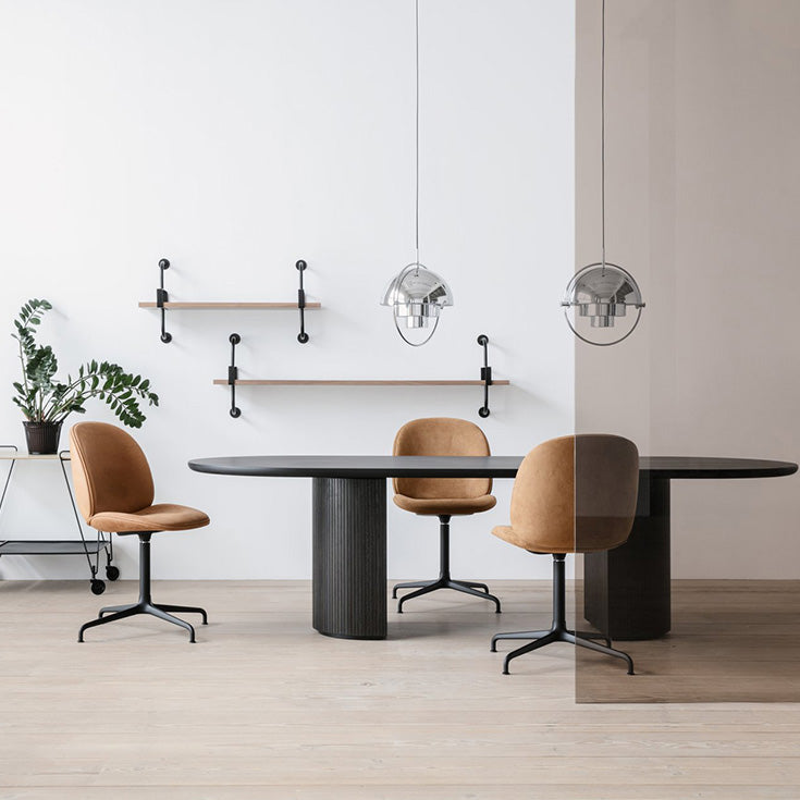 Oval Double Pedestal Dining Table Contemporary Style Solid Wood Furniture Clearhalo ' dining_table' 'Dining Tables & Seating' 'Dining Tables' 'furn' 'furn_dining_table' 'Furniture' 'furniture_dining_table' 'Kitchen & Dining Furniture' 'kitchen&dining_furn' 'kitchen' 'kitchen_dining_table' 4247191