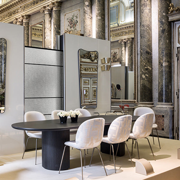 Oval Double Pedestal Dining Table Contemporary Style Solid Wood Furniture Clearhalo ' dining_table' 'Dining Tables & Seating' 'Dining Tables' 'furn' 'furn_dining_table' 'Furniture' 'furniture_dining_table' 'Kitchen & Dining Furniture' 'kitchen&dining_furn' 'kitchen' 'kitchen_dining_table' 4247196