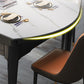 Glam Round Shape Kitchen Table Extendable Sintered Stone Dining Table with 4 Legs Base Clearhalo ' dining_table' 'Dining Tables & Seating' 'Dining Tables' 'furn' 'furn_dining_table' 'Furniture' 'furniture_dining_table' 'Kitchen & Dining Furniture' 'kitchen&dining_furn' 'kitchen' 'kitchen_dining_table' 4247210