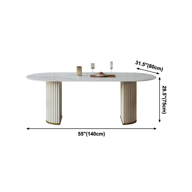 Oval Double Pedestal Dining Table Traditional Luxury Stone Furniture Clearhalo ' dining_table' 'Dining Tables & Seating' 'Dining Tables' 'furn' 'furn_dining_table' 'Furniture' 'furniture_dining_table' 'Kitchen & Dining Furniture' 'kitchen&dining_furn' 'kitchen' 'kitchen_dining_table' 4247227