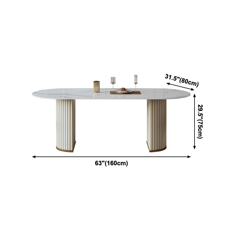 Oval Double Pedestal Dining Table Traditional Luxury Stone Furniture Clearhalo ' dining_table' 'Dining Tables & Seating' 'Dining Tables' 'furn' 'furn_dining_table' 'Furniture' 'furniture_dining_table' 'Kitchen & Dining Furniture' 'kitchen&dining_furn' 'kitchen' 'kitchen_dining_table' 4247228