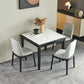 Industrial Square Shape White Table Sintered Stone Standard Dining Table for Kitchen Clearhalo ' dining_table' 'Dining Tables & Seating' 'Dining Tables' 'furn' 'furn_dining_table' 'Furniture' 'furniture_dining_table' 'Kitchen & Dining Furniture' 'kitchen&dining_furn' 'kitchen' 'kitchen_dining_table' 4247245