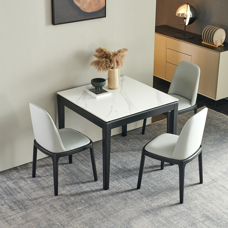Industrial Square Shape White Table Sintered Stone Standard Dining Table for Kitchen Clearhalo ' dining_table' 'Dining Tables & Seating' 'Dining Tables' 'furn' 'furn_dining_table' 'Furniture' 'furniture_dining_table' 'Kitchen & Dining Furniture' 'kitchen&dining_furn' 'kitchen' 'kitchen_dining_table' 4247245