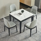 Industrial Square Shape White Table Sintered Stone Standard Dining Table for Kitchen Clearhalo ' dining_table' 'Dining Tables & Seating' 'Dining Tables' 'furn' 'furn_dining_table' 'Furniture' 'furniture_dining_table' 'Kitchen & Dining Furniture' 'kitchen&dining_furn' 'kitchen' 'kitchen_dining_table' 4247246