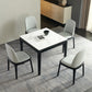 Industrial Square Shape White Table Sintered Stone Standard Dining Table for Kitchen Clearhalo ' dining_table' 'Dining Tables & Seating' 'Dining Tables' 'furn' 'furn_dining_table' 'Furniture' 'furniture_dining_table' 'Kitchen & Dining Furniture' 'kitchen&dining_furn' 'kitchen' 'kitchen_dining_table' 4247255