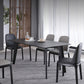 Rectangle 4 Legs Industrial Table Black Fixed Table of Sintered Stone Clearhalo ' dining_table' 'Dining Tables & Seating' 'Dining Tables' 'furn' 'furn_dining_table' 'Furniture' 'furniture_dining_table' 'Kitchen & Dining Furniture' 'kitchen&dining_furn' 'kitchen' 'kitchen_dining_table' 4247262