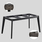 Rectangle 4 Legs Industrial Table Black Fixed Table of Sintered Stone Clearhalo ' dining_table' 'Dining Tables & Seating' 'Dining Tables' 'furn' 'furn_dining_table' 'Furniture' 'furniture_dining_table' 'Kitchen & Dining Furniture' 'kitchen&dining_furn' 'kitchen' 'kitchen_dining_table' 4247266