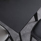 Rectangle 4 Legs Industrial Table Black Fixed Table of Sintered Stone Clearhalo ' dining_table' 'Dining Tables & Seating' 'Dining Tables' 'furn' 'furn_dining_table' 'Furniture' 'furniture_dining_table' 'Kitchen & Dining Furniture' 'kitchen&dining_furn' 'kitchen' 'kitchen_dining_table' 4247268