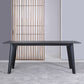 Rectangle 4 Legs Industrial Table Black Fixed Table of Sintered Stone Clearhalo ' dining_table' 'Dining Tables & Seating' 'Dining Tables' 'furn' 'furn_dining_table' 'Furniture' 'furniture_dining_table' 'Kitchen & Dining Furniture' 'kitchen&dining_furn' 'kitchen' 'kitchen_dining_table' 4247271
